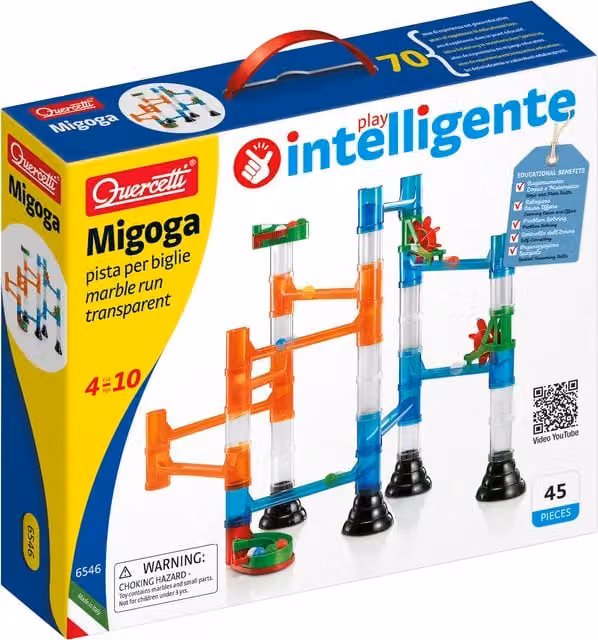 Migoga Transparent Marble Run Gravity Ball Starter Set in Multicolour