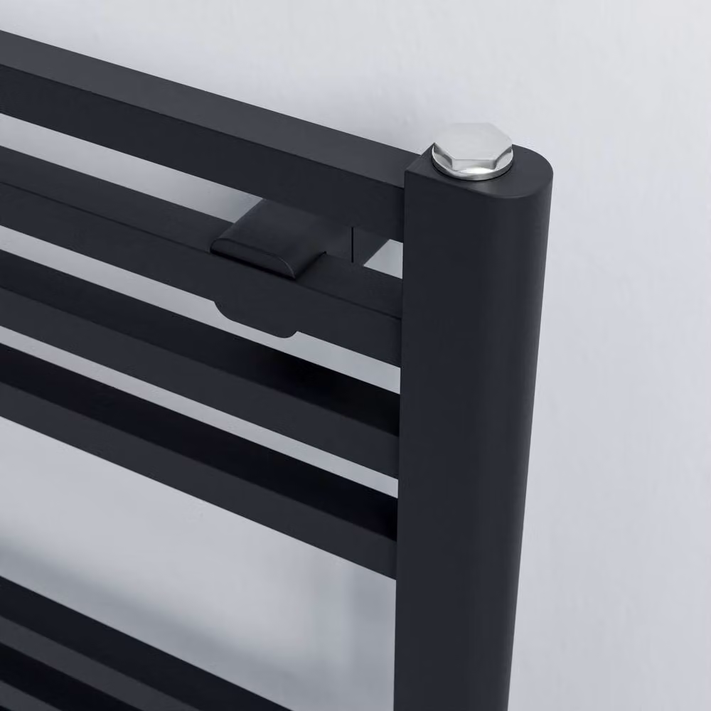Bathroom Kingdom Eros Electric Heated Towel Rail, Black, H 117.4 cm x W 60 cm – 2