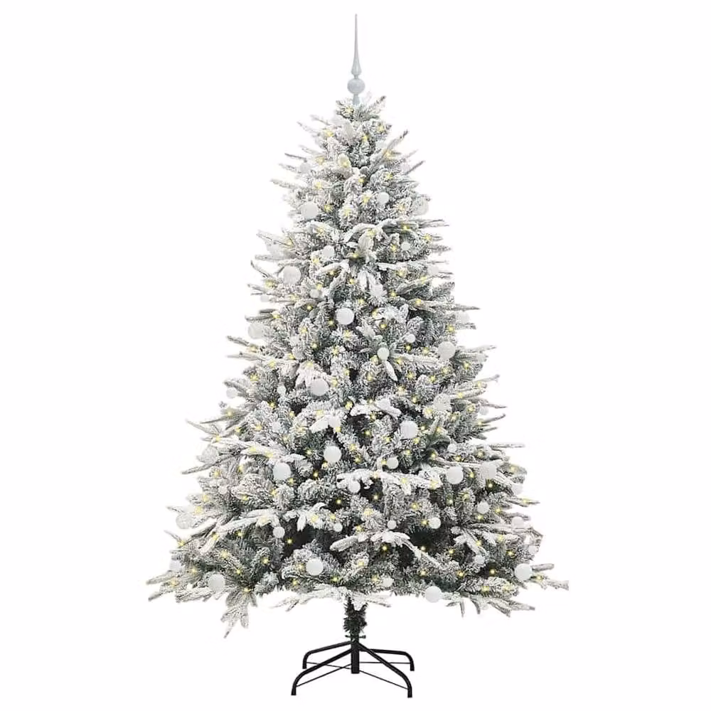 Berkfield Home Pre-lit Artificial Christmas Tree with Ball Set, Green, Height: 180 cm – 3