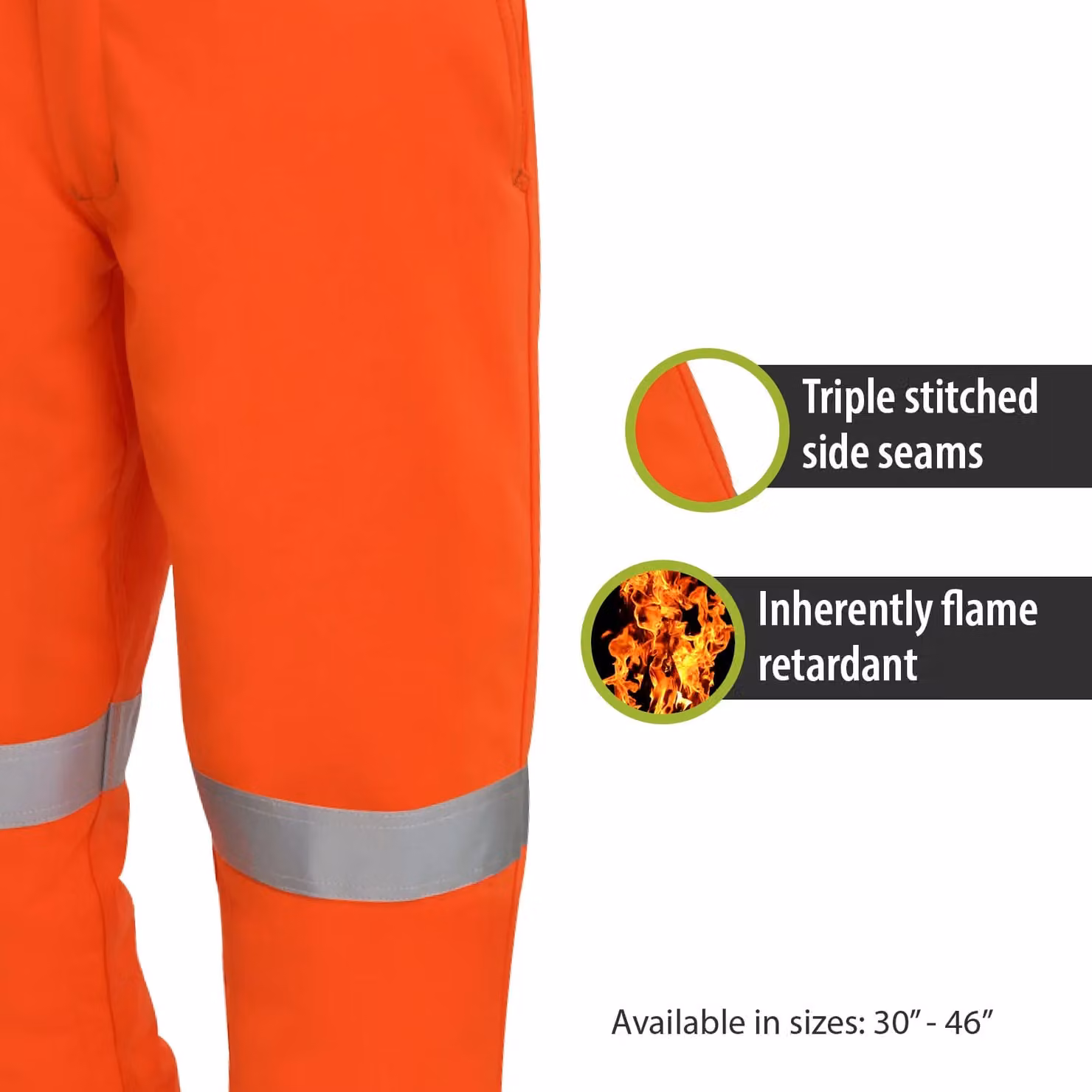 Pegdev Men's Hi-Vis Orange FR Arc Flash Trousers Arc 2 – 2