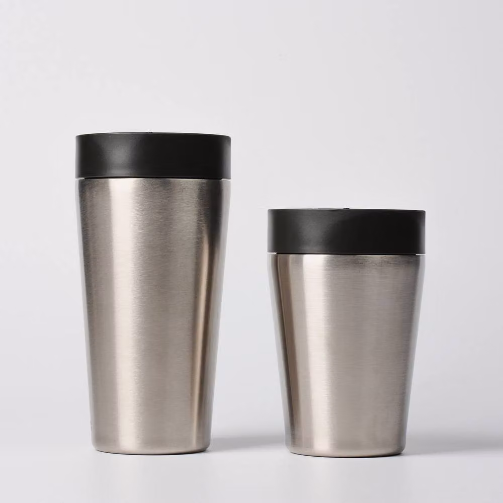 Circular & Co Stainless Steel Insulated Travel Mug with Lid, 355ml, Silver or Black – 2