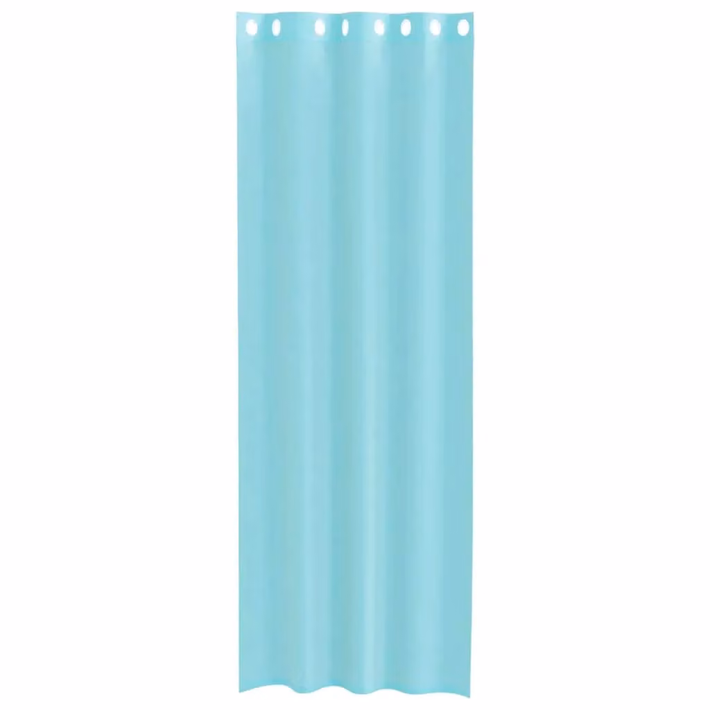 Berkfield Home Turquoise Voile Fabric Curtain Panels with Eyelets, 2 Pack – 2