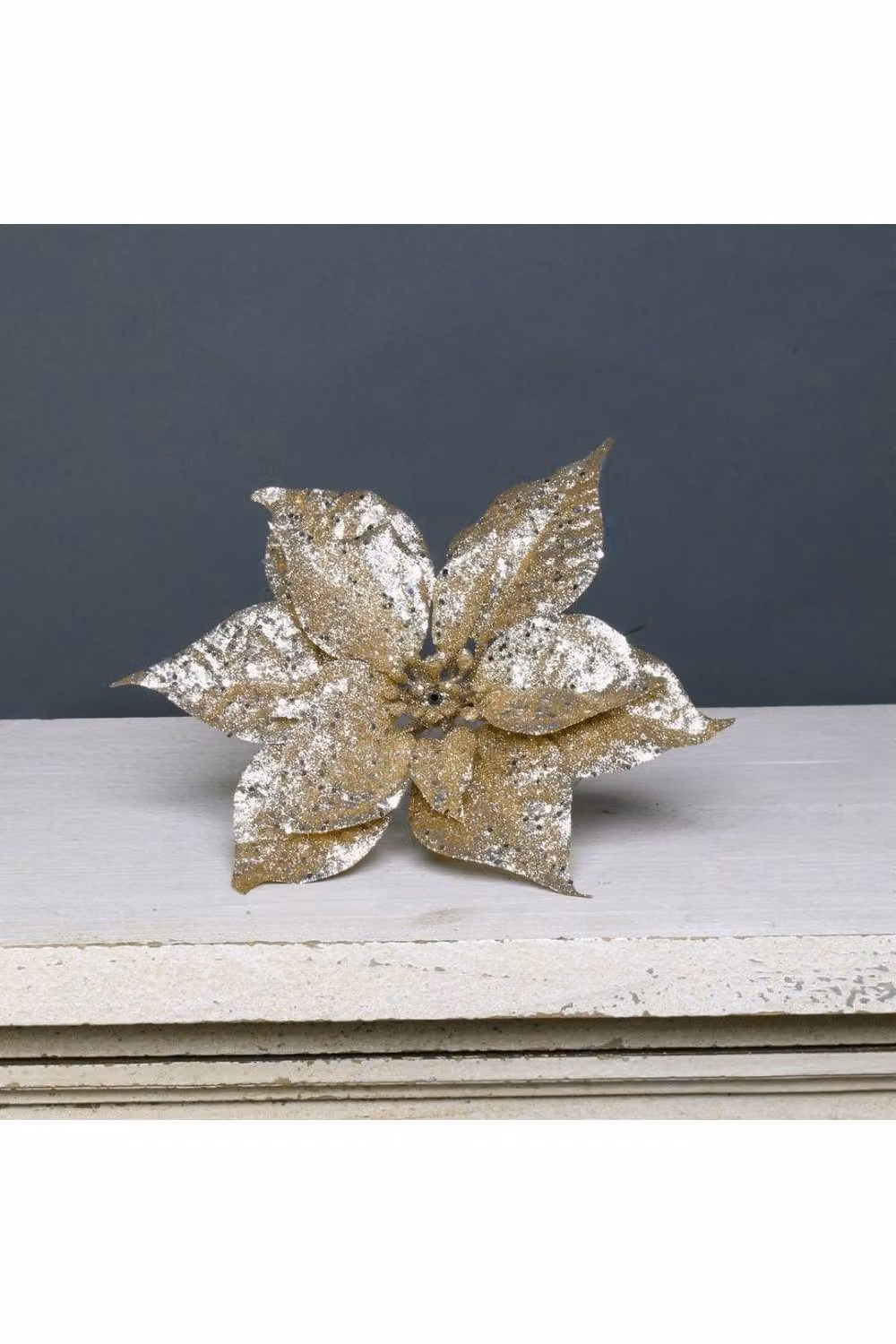 KDMD Gold Glitter Poinsettia Pick 4 Pack – 2