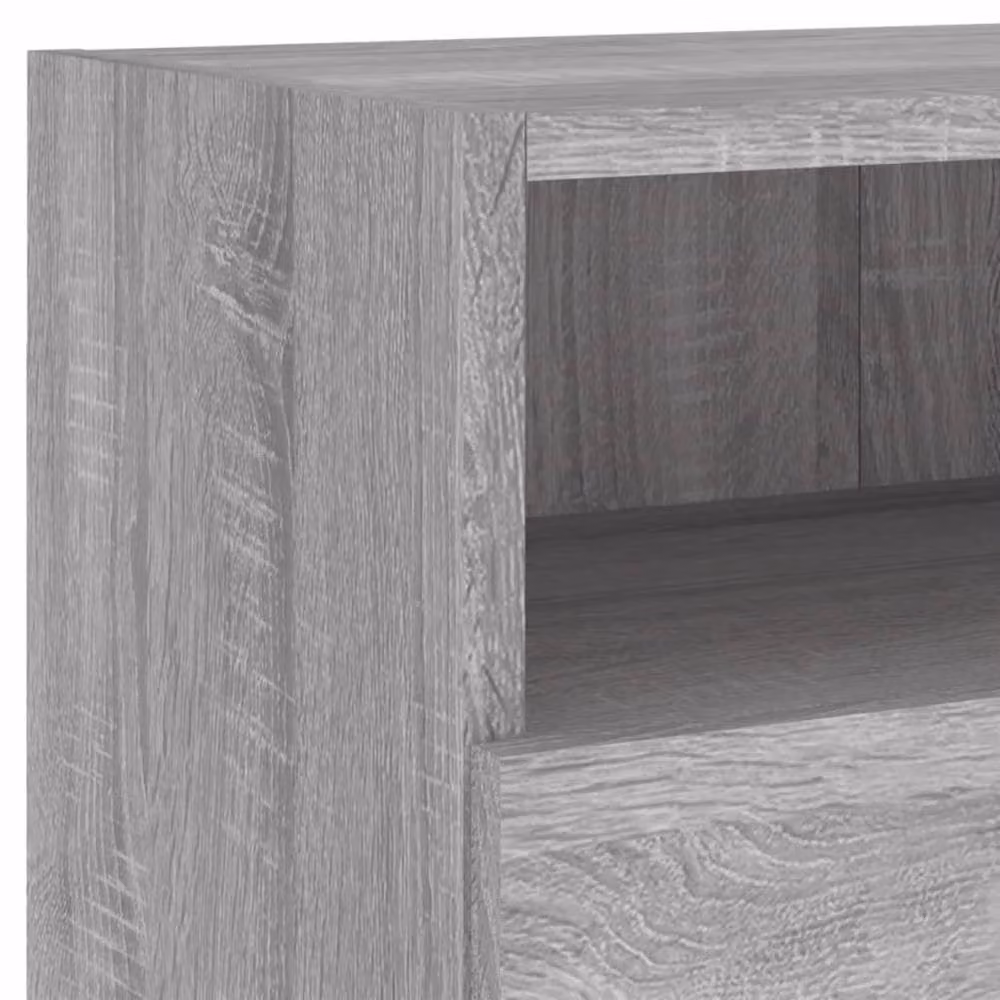 Berkfield Home Grey Sonoma TV Wall Cabinet in Engineered Wood, W/D/H: 80 x 30 x 30 cm – 6