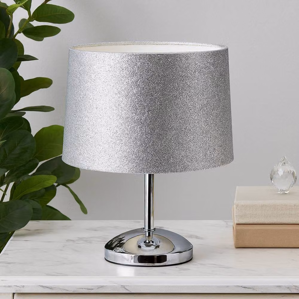 Voltico Modern Cylinder Lampshade in Silver – 1