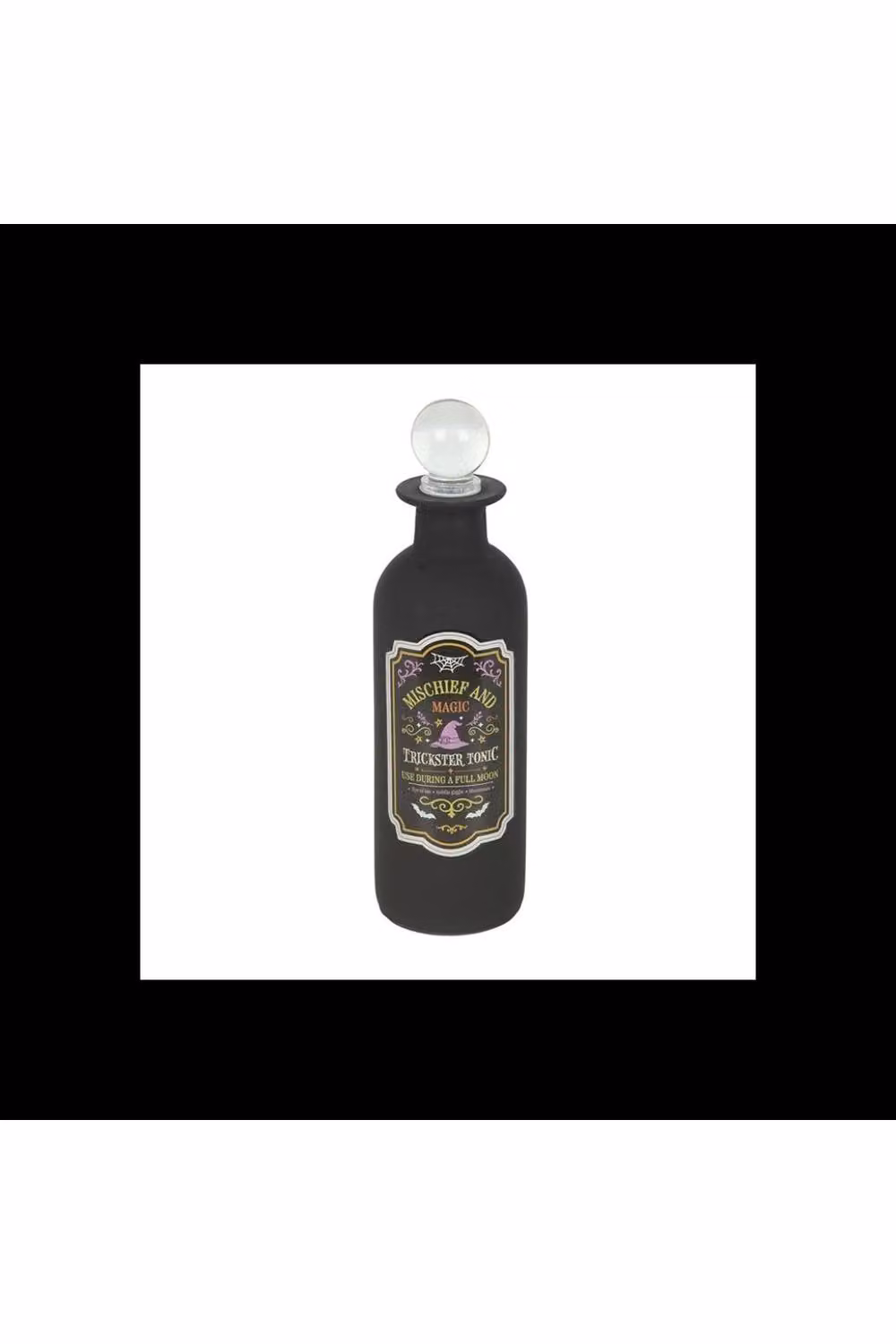 KDMD Mischief & Magic Trickster Tonic Decorative Glass Potion Bottle in Black – 2