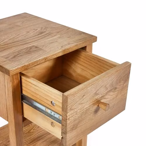 Julian Bowen Coxmoor Oak 1 Drawer Bedside Table in Brown – 3