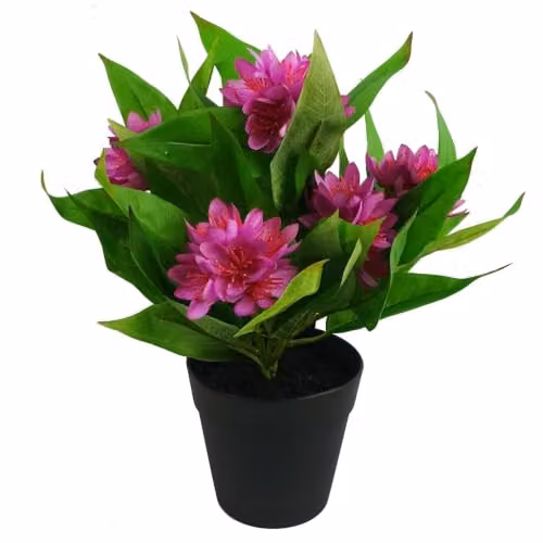 Botanik Artificial Pink Freesia Potted Houseplant – 3
