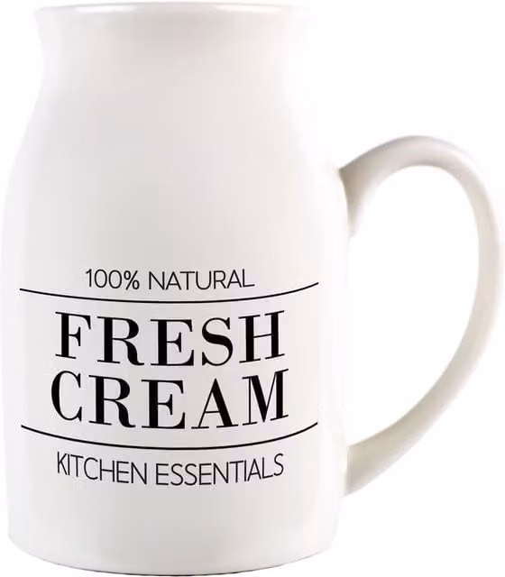 Purely Home Ceramic Serving Jug in White and Black