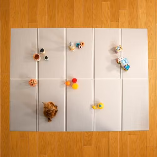 KandyToys Grey Foldable XPE Foam Baby Play Mat, W: 198 cm, D: 148 cm – 1