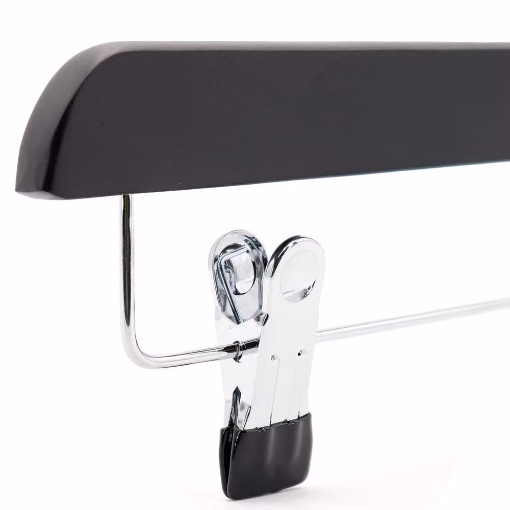 PAWNORA Black Skirt Hangers with Clips and Bar, W/D/H: 35 x 30 x 35 cm – 2