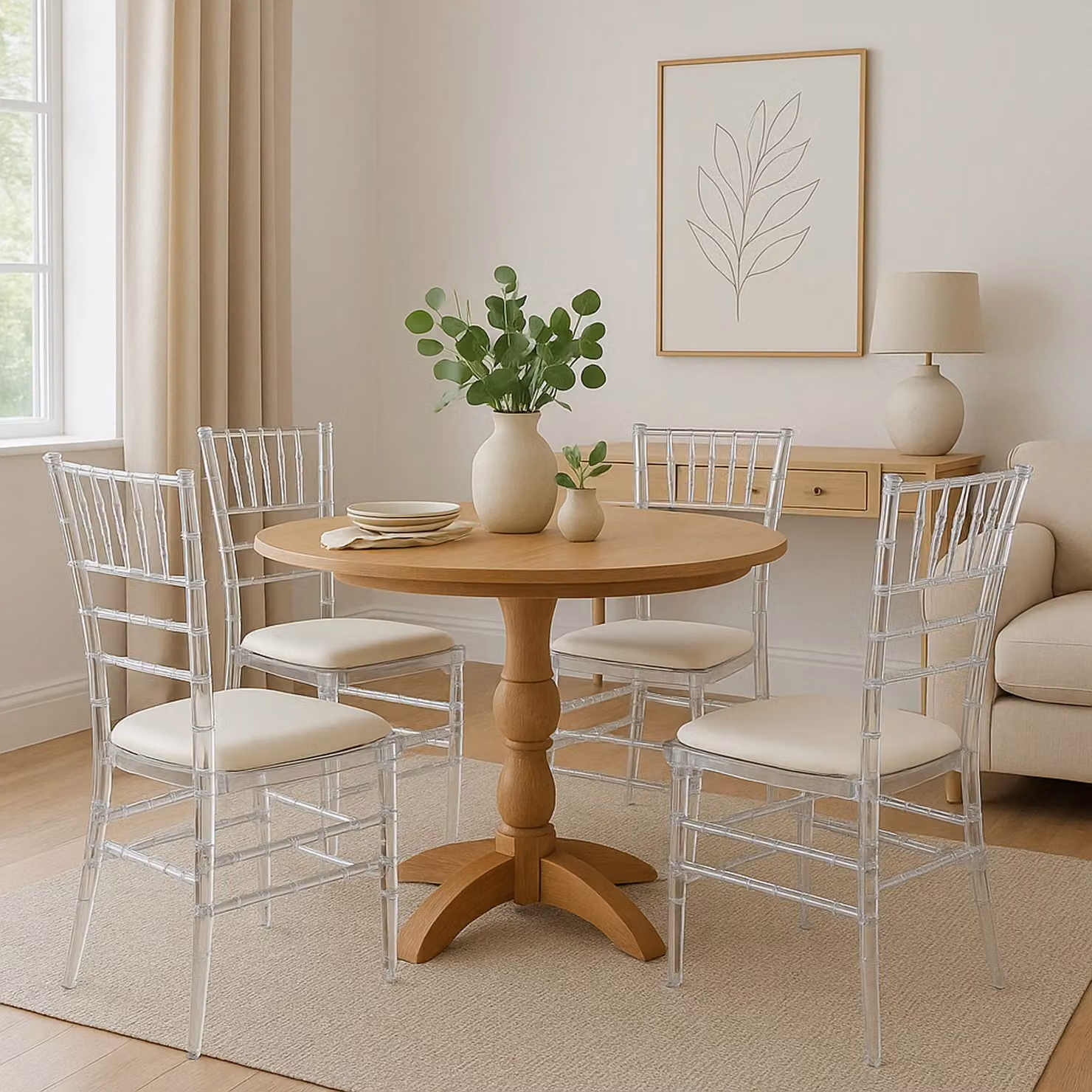 Bravich LTD Clear Acrylic Chiavari Dining Event Chairs, 2 Pack – 3