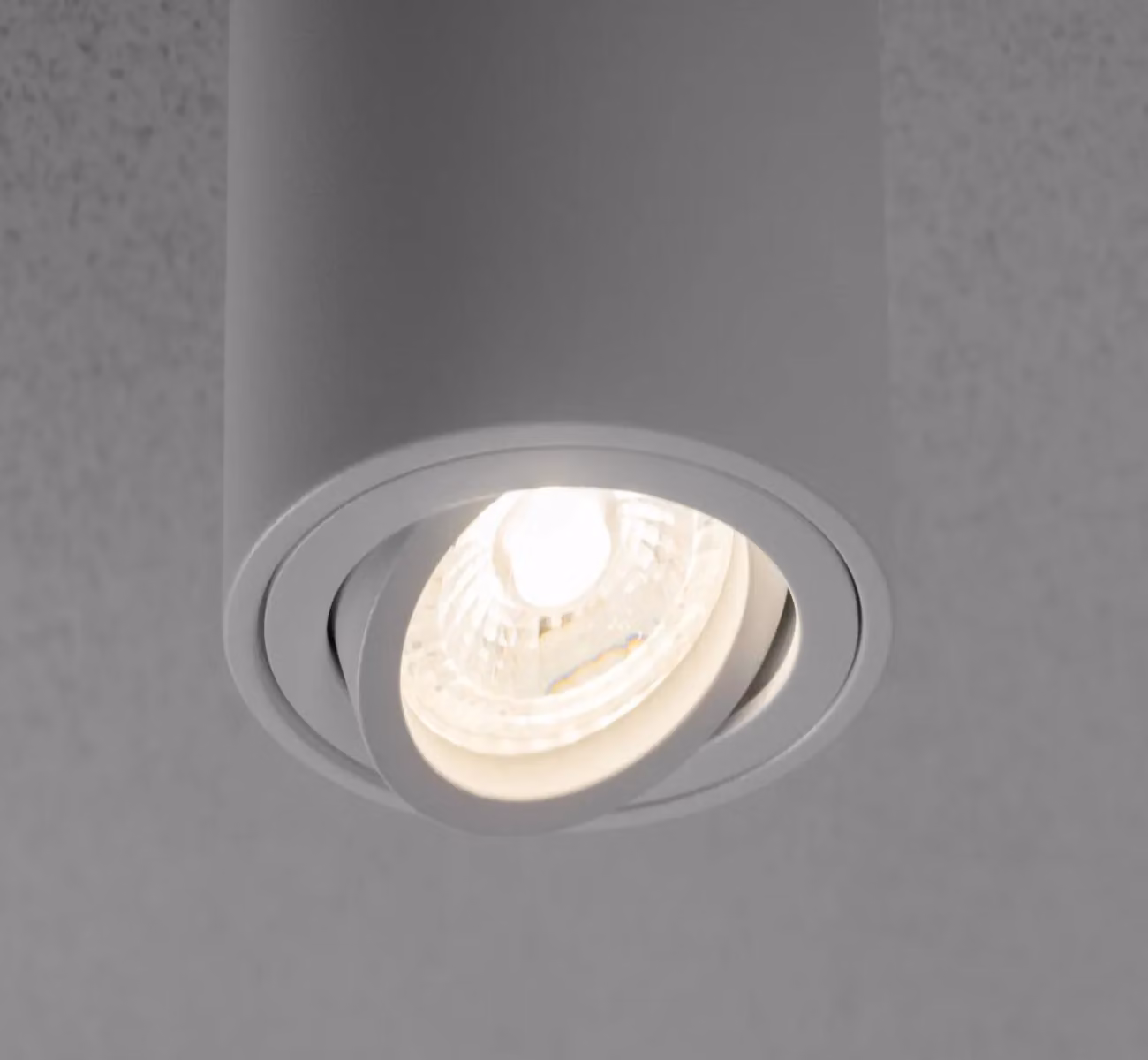CGC Lighting Modern Round White Surface Mount Ceiling Spotlight with Adjustable Tilt and GU10 Bulb Compatibility – 3
