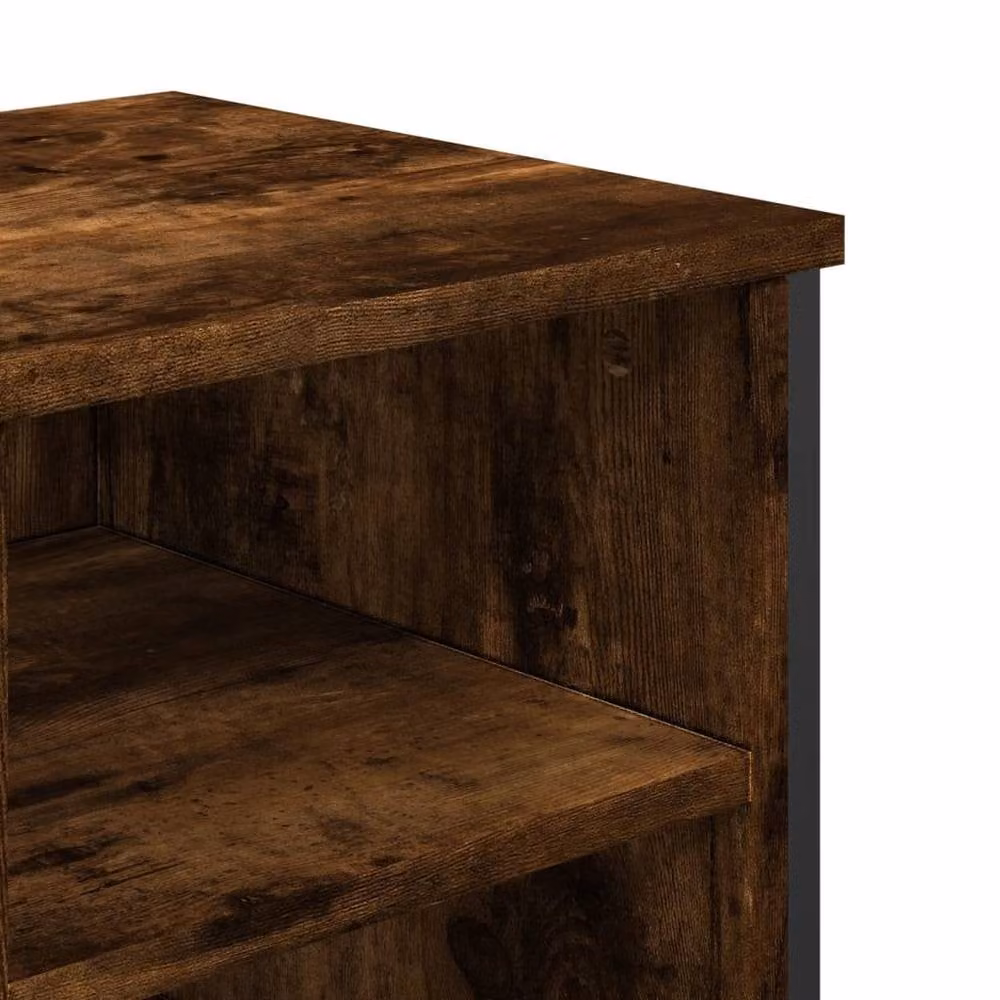 Berkfield Home Wall Mounted Bathroom Sink Cabinet in Smoked Oak, W/D/H: 91 x 35 x 60 cm – 6