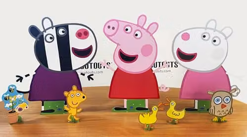 Star Cutouts Peppa Pig Friends Multi Pack Cardboard Cutouts, Multicolour, Height: 62 cm – 4