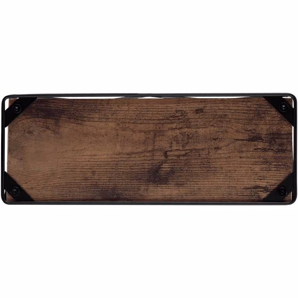 tectake Rockport Industrial Wall Mounted Shelves in Brown – 4