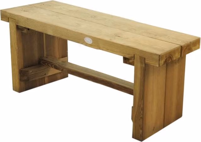 Forest Classic Double Sleeper Bench in Natural Wood, Width: 120 cm