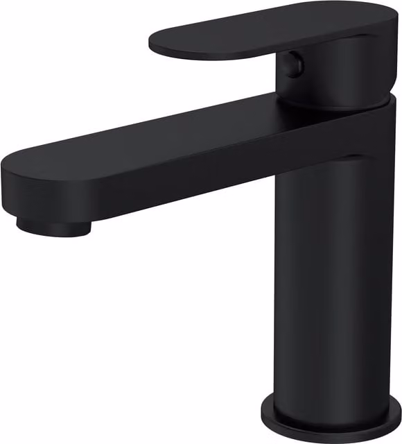 Balterley Cascade Round Mono Basin Mixer Tap with Push Button Waste, Matt Black – 1