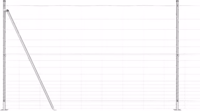 Berkfield Home Field Fence Galvanised Steel in Silver, W: 25 m, H: 1.5 m