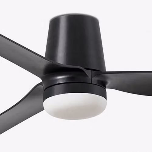 Faro Barcelona Punt Tub LED Ceiling Fan, Black, 132 cm – 3