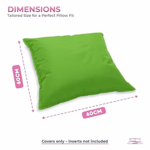 Snug City Waterproof Outdoor Square Garden Cushion Covers, Pack of 2, Green, W/D/H: 60 x 60 x 60 cm – 4
