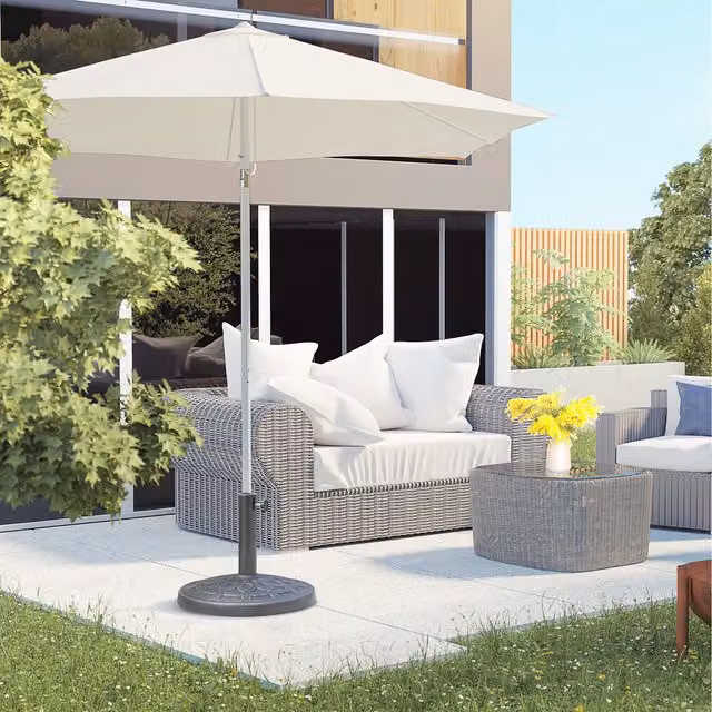 Outsunny 12kg Freestanding Garden Parasol Base in Antique Bronze Tone