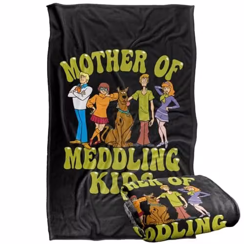 Warner Bros. Scooby Doo Meddling Kids Super Soft Silky Touch Fleece Throw Blanket, Multicolour, W: 91.44 cm, D: 147 cm – 1