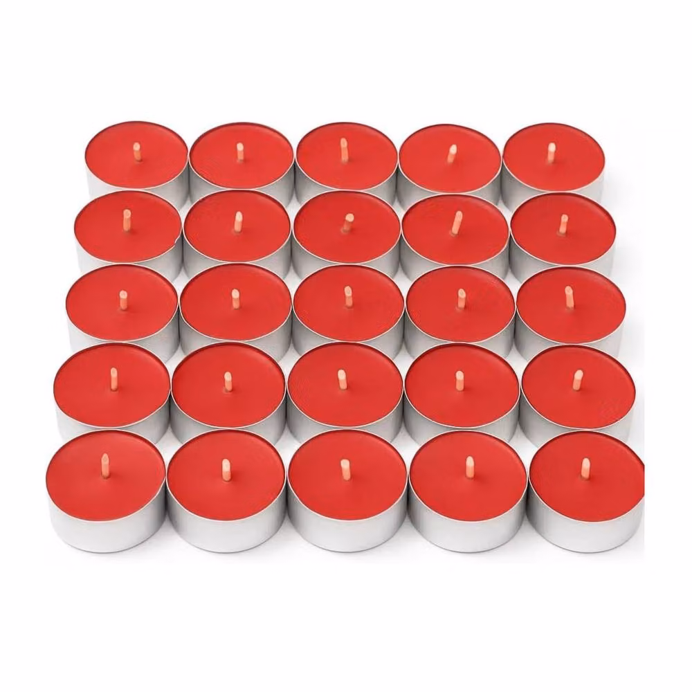 Marco Paul Apple Spiced Scented Tea Light Candles, Red, 400g – 2