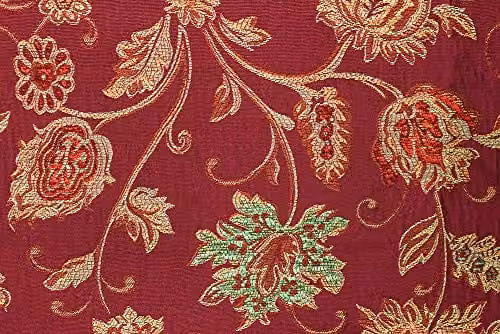 Paoletti Zurich Floral Jacquard Square Cushion in Red, W/D/H: 45 x 45 x 45 cm – 3