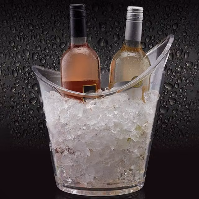 BarCraft Clear Acrylic Drinks Pail and Wine Cooler