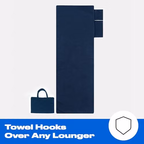 OHS Microfibre Quick Dry Absorbent Beach Towel for Adults, Blue, W/H: 75 x 215 cm – 6