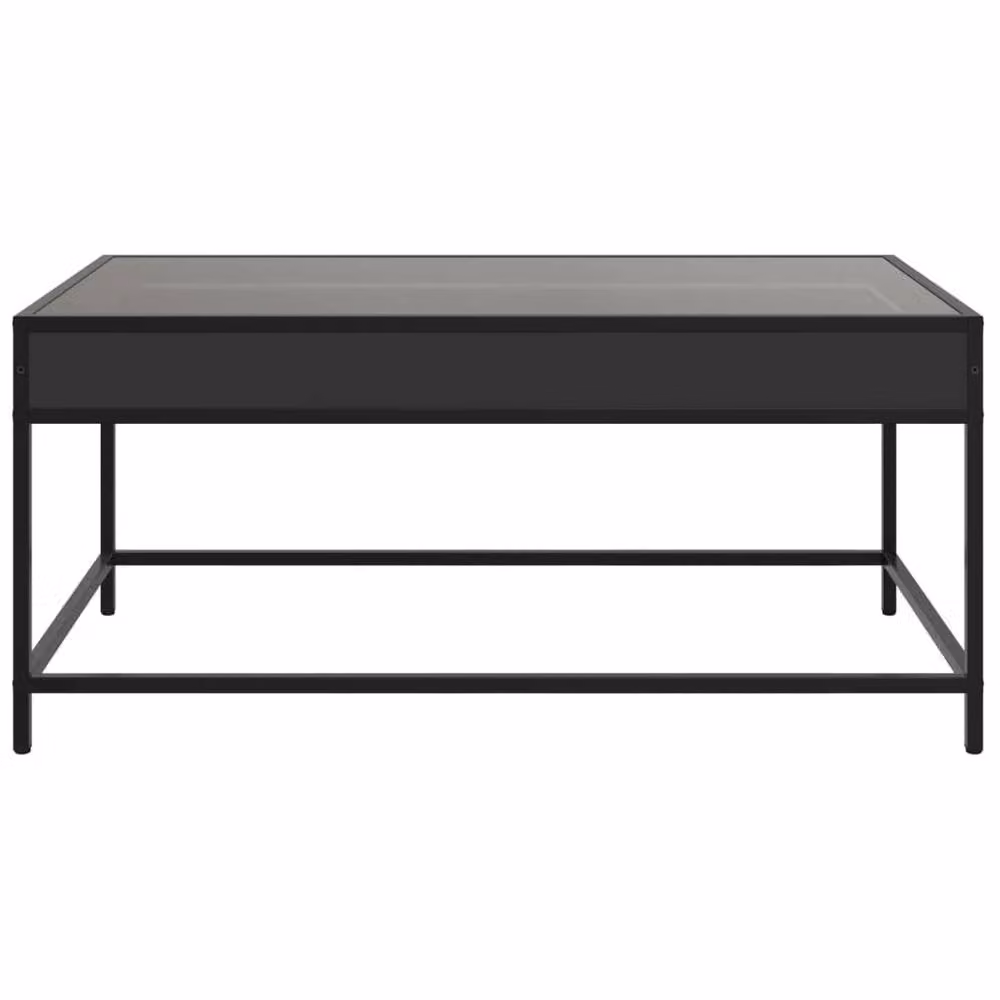 Berkfield Home Infinity LED Decorative Coffee Table, Black, W: 90 cm, D: 50 cm, H: 41 cm – 4