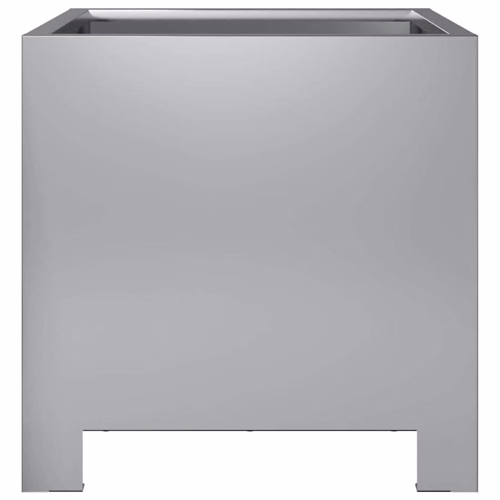 Berkfield Home Durable Galvanised Steel Garden Planter Tub, Silver, W/D/H: 30 x 30 x 30 cm – 3