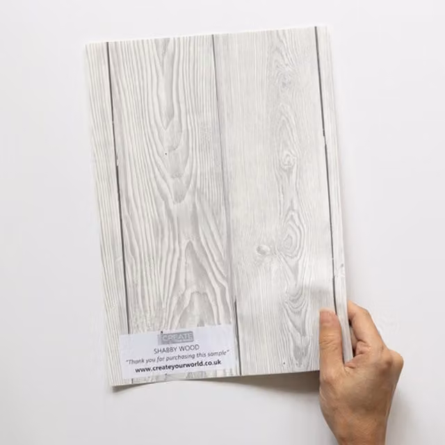 dc fix Shabby Wood Grey Self Adhesive Vinyl Wrap for Kitchen Doors and Worktops, A4