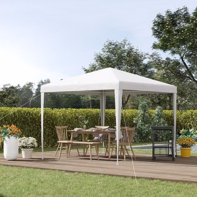 Outsunny White Garden Gazebo Marquee Party Tent Canopy