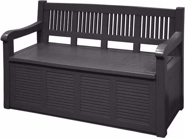 Idooka Outdoor Garden Seat Bench Storage Box in Anthracite Grey, W/D/H: 160 x 85 x 60 cm