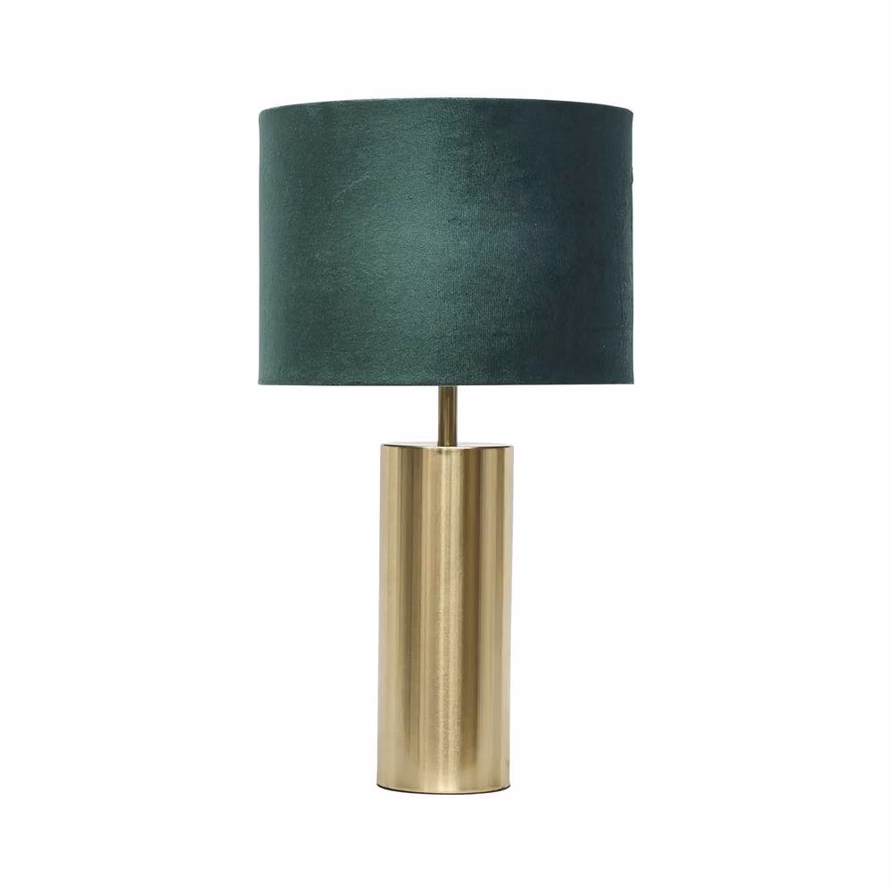 First Choice Lighting Amber Gold Touch Operated Table Lamp with Green Velvet Shade – 2