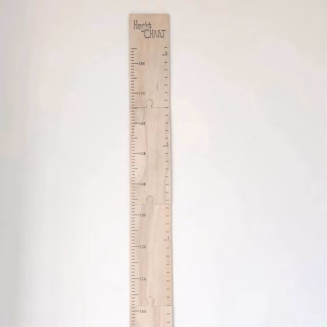 SPETLEK White Wooden Ruler Height Meter for Adults, W: 81 cm, H: 49 cm – 1
