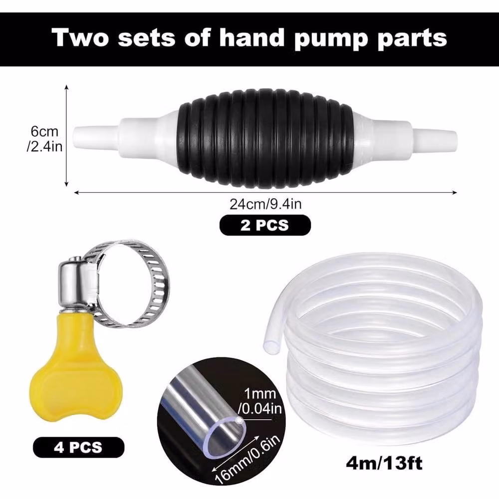 SPETLEK 2-Pack Plastic Hand Siphon Pumps in Black – 2