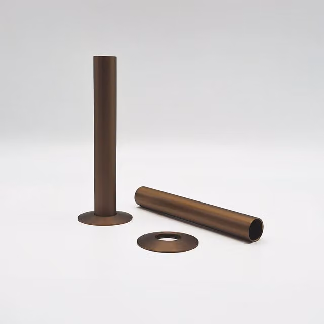 Lux Heat Brushed Bronze 130mm Pipe Sleeving Kit in Bronze