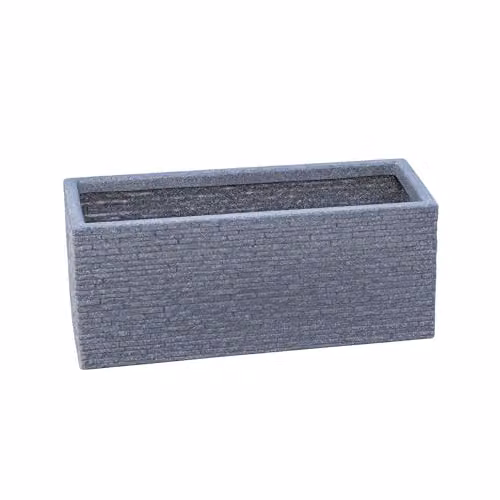 Samuel Alexander Grey Slate Effect Plastic Garden Planter Tub W: 25 cm, D: 25 cm, H: 25 cm – 5