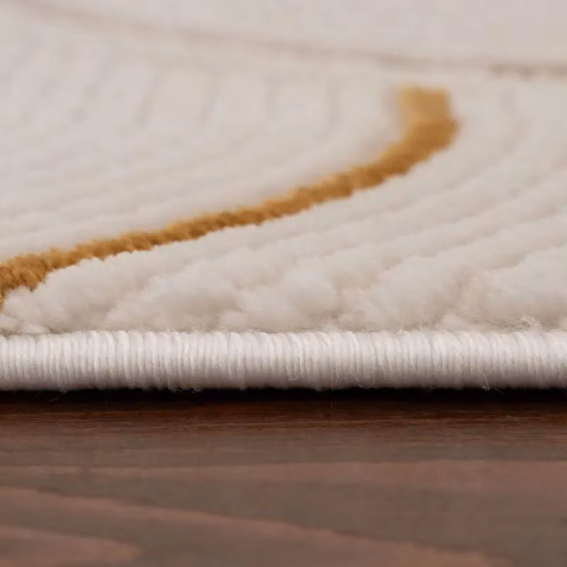 THE RUGS Carmel Modern Gold Arch Design Area Rug, W: 160 cm, L: 230 cm – 3