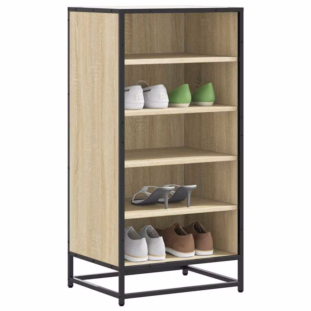 Berkfield Home Shoe Rack in Sonoma Oak, W/D/H: 48 x 38 x 97.5 cm – 2