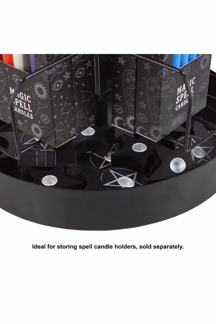 KDMD Set of 72 Magic Spell Candles on Tabletop Spinner Display in Black and Multicolour – 3