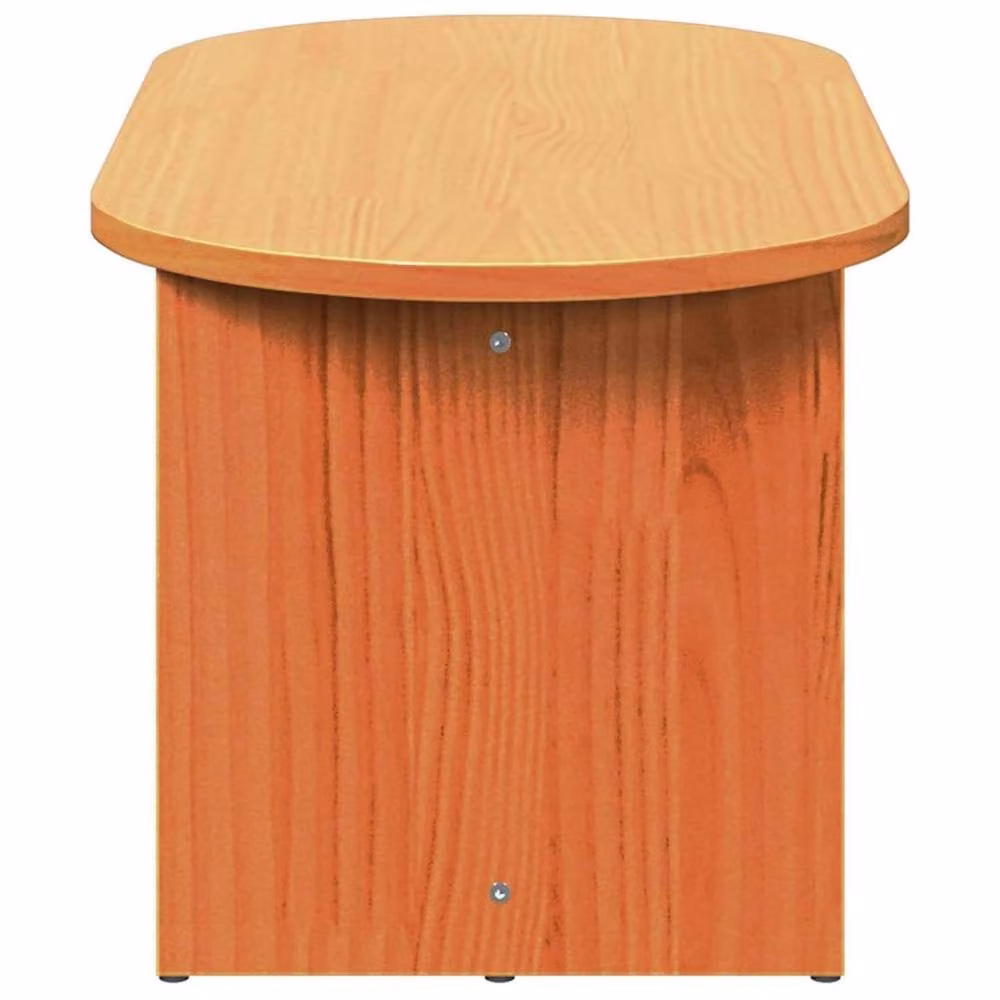 Berkfield Home Modern Oval Coffee Table in Wax Brown Solid Pine Wood, W/D/H: 80 x 39.5 x 35 cm – 3