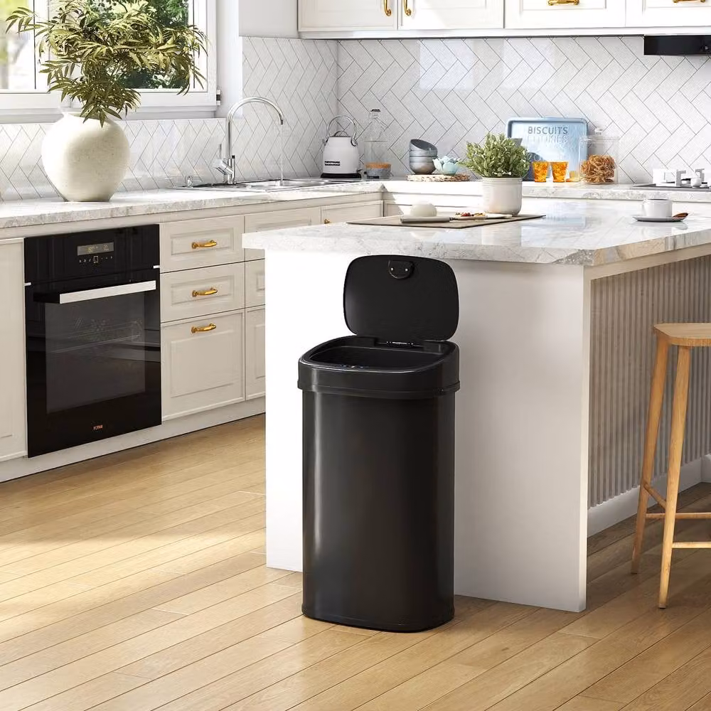 Costway 58L Infrared Motion Sensor Automatic Touchless Garbage Can in Black – 3