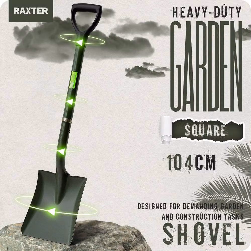 SPETLEK Heavy Duty Square Mouth Steel Digging Shovel in Green, 1 kg – 6