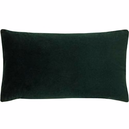 Riva Home Green Plain Rectangular Polyester Cushion W/D/H: 30 x 30 x 30 cm