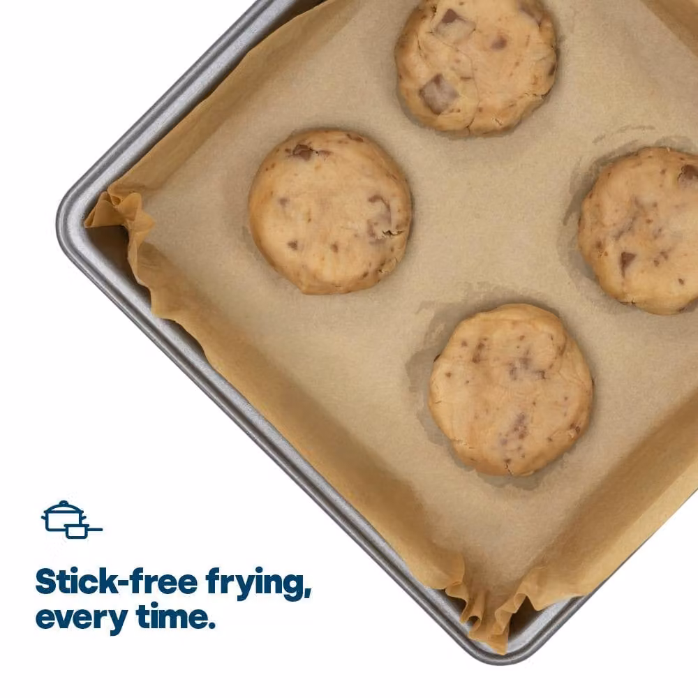 Livivo Disposable Square Air Fryer Liners, Non-Stick and Greaseproof, Beige, 100 Pieces – 5