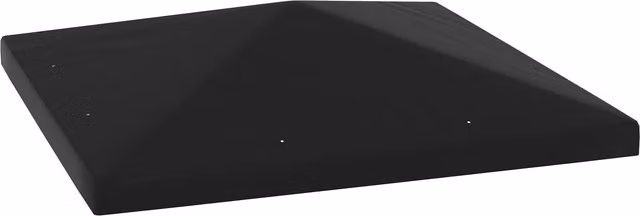 Outsunny Black Polyester Gazebo Replacement Canopy with UPF 50+ Protection, 3 x 3 m – 1
